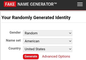 Fake Name Generator 